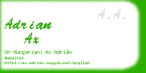adrian ax business card